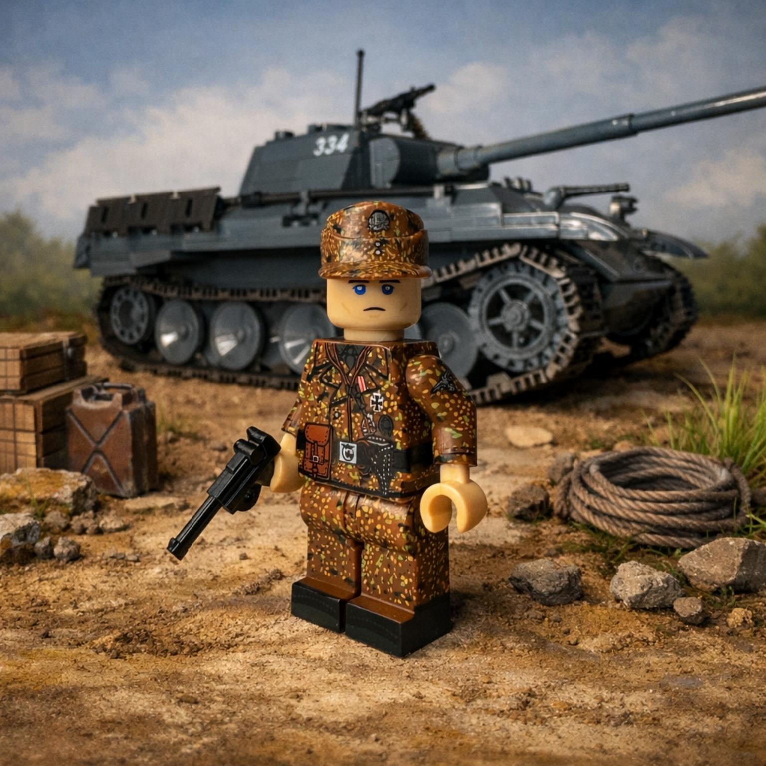 Waffen-SS Panzer Crew - Erbsenmuster Camo