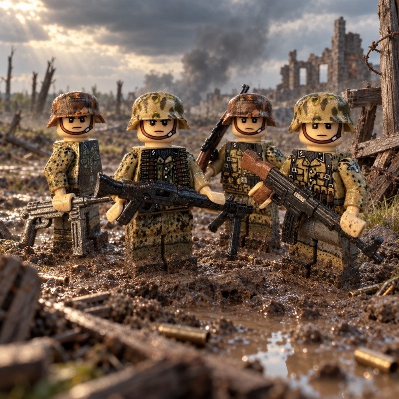 Waffen-SS Infantry Team - Erbsenmuster M44 | 4 Figures