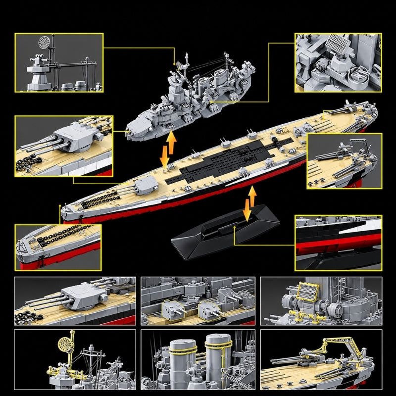 USS North Carolina - North Carolina-Class Battleship | 1:300 Scale