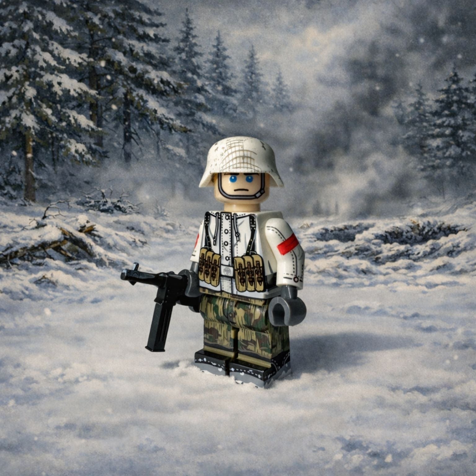 SS Infantry MP40 - Sumpfmuster Rev/ Winter Smock